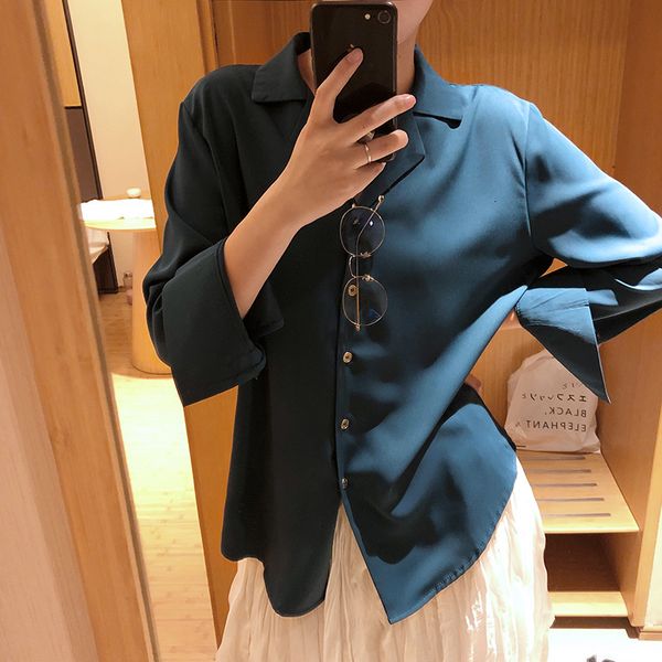

2021 new spring turn down collar long sleeve women and blouses chiffon white shirt blusas roupa feminina outwear 6q2t