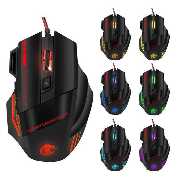 

keyboard mouse combos amazon hxsj colorful shining gaming cable optical peripherals foreign trade