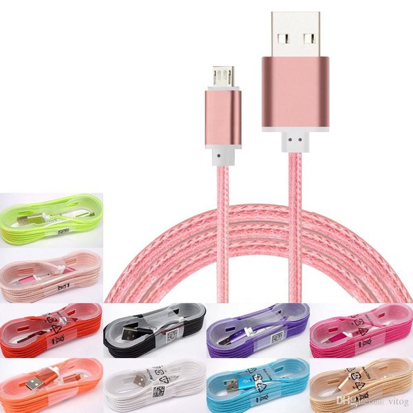 5FT/1,5M Nylon geflochtene Handykabel USB-Lade-Synchronisierungskabel Synchronisierungsdaten Langlebiges Schnelllade-Ladegerät für Android V8-Smartphones