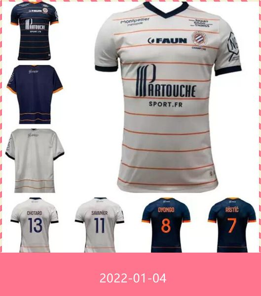 

2021 2022 montpellier hsc soccer jerseys 21 22 home away delort laborde savanier mavidid maillot de foot wahi mollet skuletic football shirt, Black;yellow