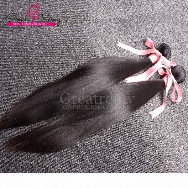 

greatremy 9a malaysian virgin hair weave weft natural color bleachable human hair extensions unprocessed straight hair 3pcs lot, Black