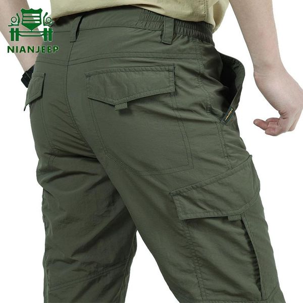 

men's outdoor casual pants summer breathable quick dry pant trousers tactical waterproof cargo trousers ropa pantalones hombre, Black