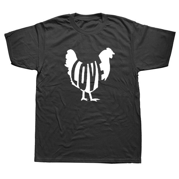 

sport farm animal love chickens t-shirt men cotton funny male print fashion tee t shirt