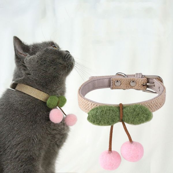 

cute pet collar detachable hand-woven dog cat collars durable soft pet supplies collars for small dog cat fashion adjustable dog collars