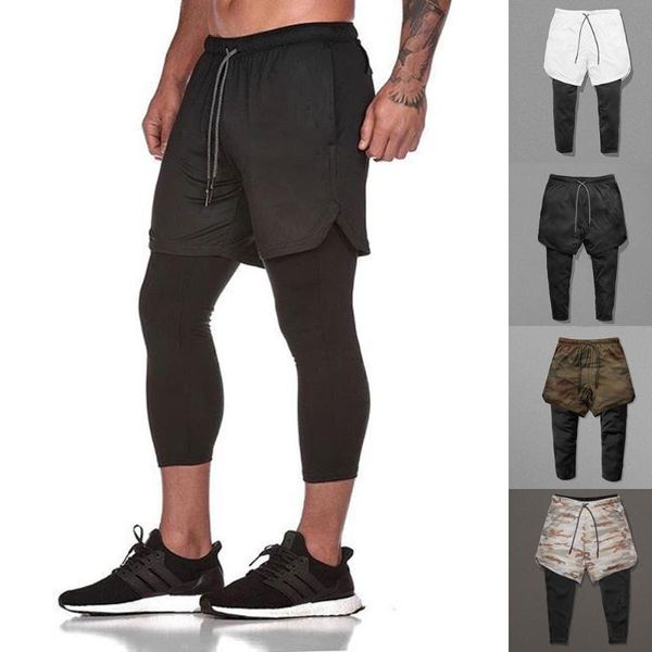 

joggers quick pants new drying workout men pant slim long pants casual tracksuit men trousers sports sweatpants gym fitness, Black