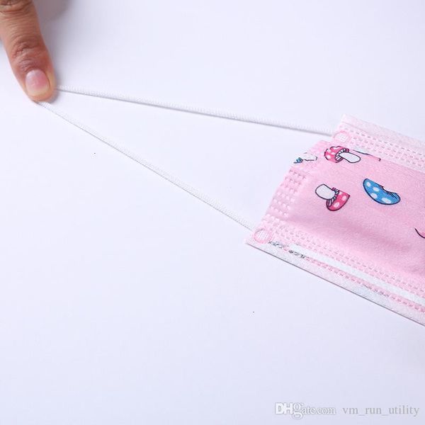 

children cartoon mask stock kids pm2.5 in disposable face mask protective non-woven anti-spit 3 layers breathable earloop fast shipping
