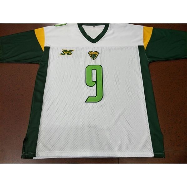 

custom 121 youth women xfl donteea dye vipers 11 aaron murray 9 quinton flowers jersey size s-4xl or custom any name or number jersey, Black