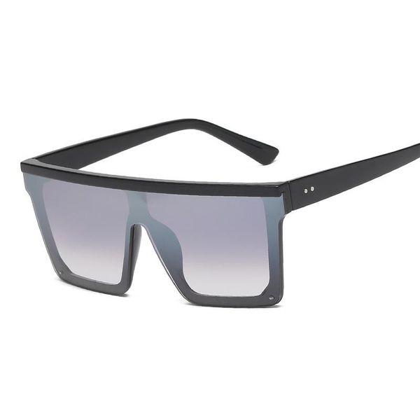 

TEENYOUN Fashion Brand Designer Square Sunglasses Women Vintage Reflective Women Sun Glasses Mirror UV400, White;black