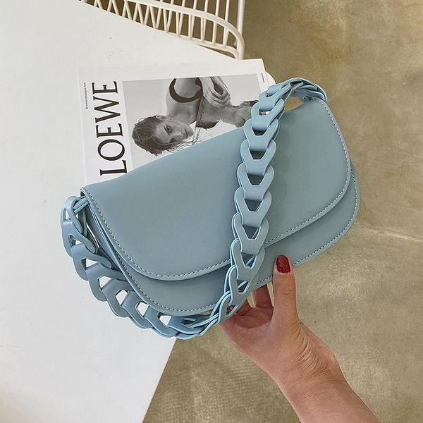 

solid color square crossbody bag 2020 new quality leather women's designer handbag weave shoulder strap shoulder messenger bag