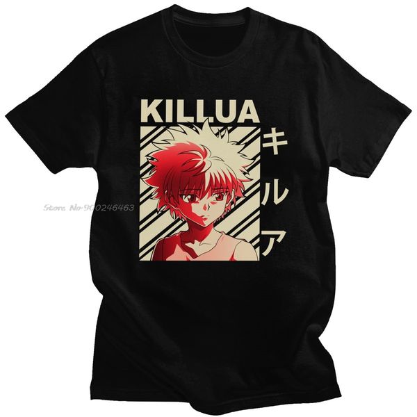 

спорт vintage hunter x hunter tshirt коротким рукавом хлопок tee men summer killua zoldyck tshirt аниме манга япония hunters hxh t shirt