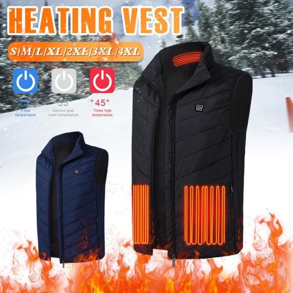 

heated jackets heat coat usb electric thermal clothing coat 9 places heating hooded jackets winter outdoor warm clothing, Gray;blue