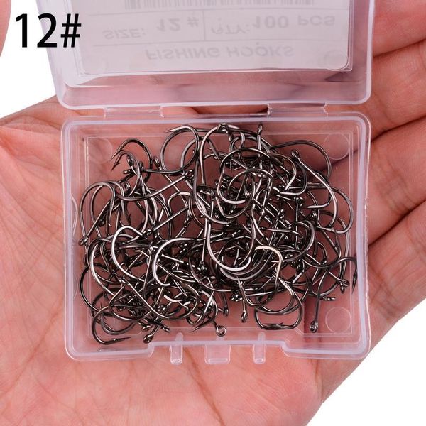 

100pcs/ box izu fishing hook jig head fishing hooks freshwater fishhook carpfishing pond carpe fish tackle acc sqciuw