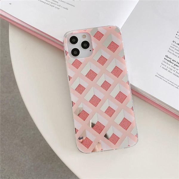 

flykylin phone case for iphone 12 11 pro max xr xs max 7 8 plus x se 2020 electroplated geometric soft silicone bbymtz packing2010