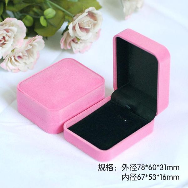 

wholesale 12pcs pink velvet necklace earring box jewelry display storage case for wedding valentine's day gift organizer, Pink;blue