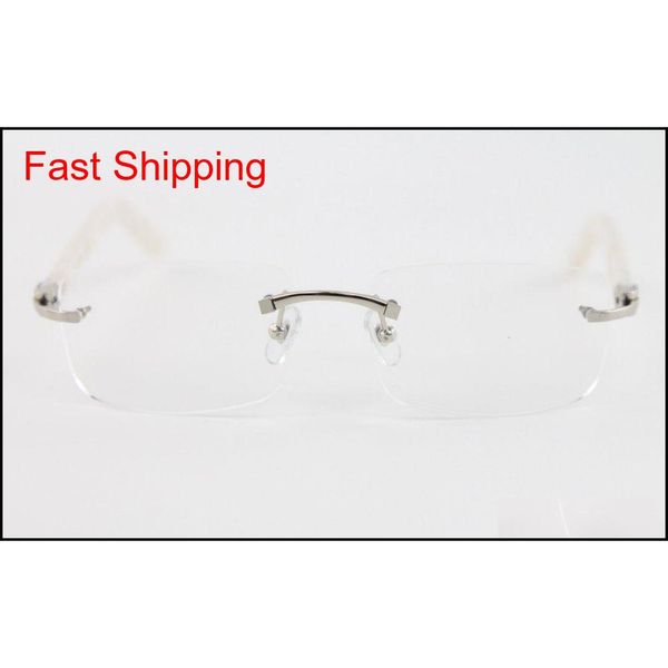 

2020 new fashion 8200757 rimless white plank eyeglasses c decoration gold frame glasses men g qylicw bde_luck, Blue