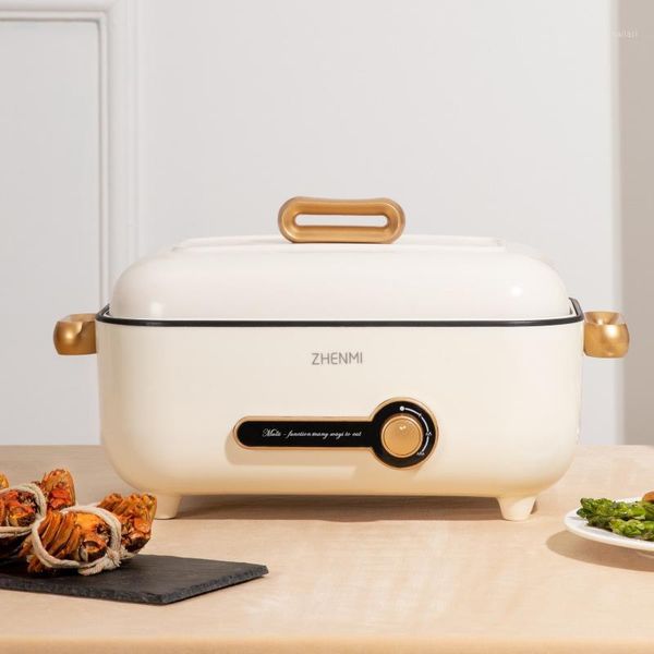

220v electric multi cooker 4l household multifunction pot portable frying pan electric cooking machine1
