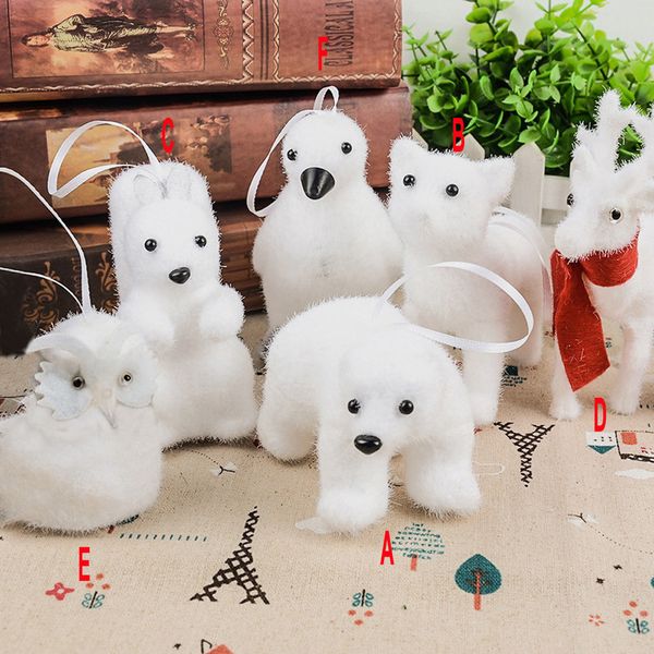 

christmas polar white ornaments 1pcs bear cute home xmas tree 2021 new year hanging pendant navidad decoration