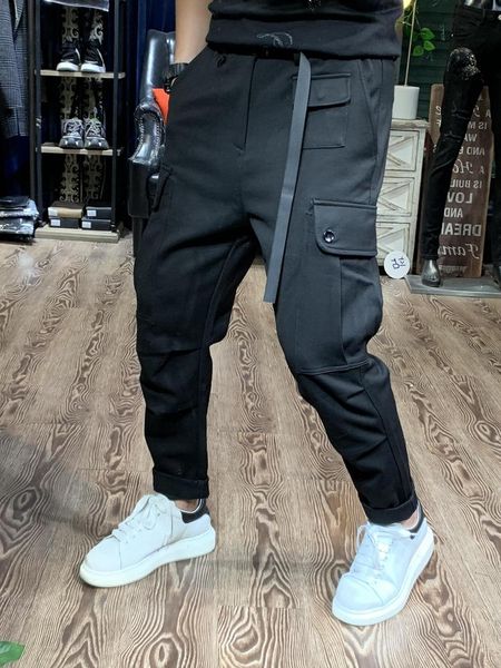 

bk1129 fashion men's pants 2020 runway luxury european design party style men's clothing, Black