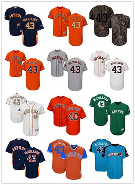 

custom houston astro leave name number 43 lance mccullers baseball jersey men women youth jerseys, Blue;black
