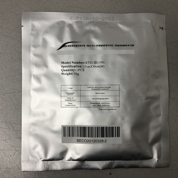 

factory direct price small and medium and large size anti-ing membrane gel pad with msds for cryopolysisi slimming weight loss machine