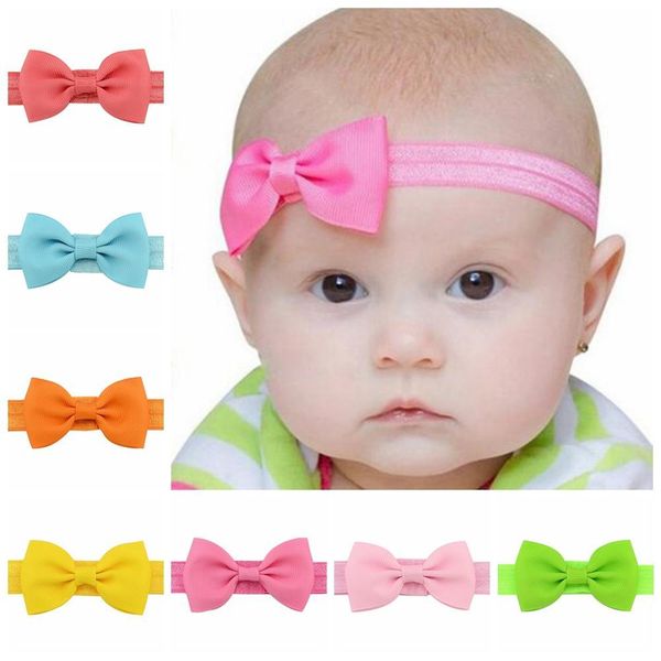 

20pcs /lot candy color kids bow headband ribbon bows with thin hairband newborn pgraphy props girls bow tiara headwrap 644 q wmtmyp