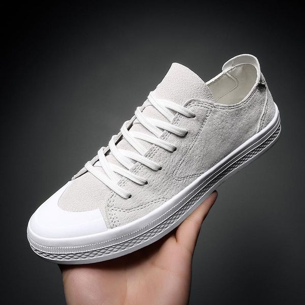 

cow suede men's leather shoes outdoor british fashion men's casual designer shoes breathable sneakers men solid work a4, Black