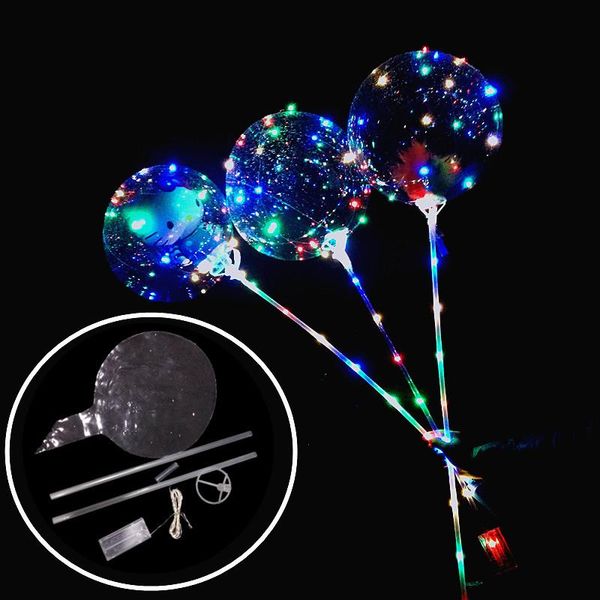 

new luminous led balloons with stick giant bright balloon lighted up balloon kids toy birthday party wedding decorations