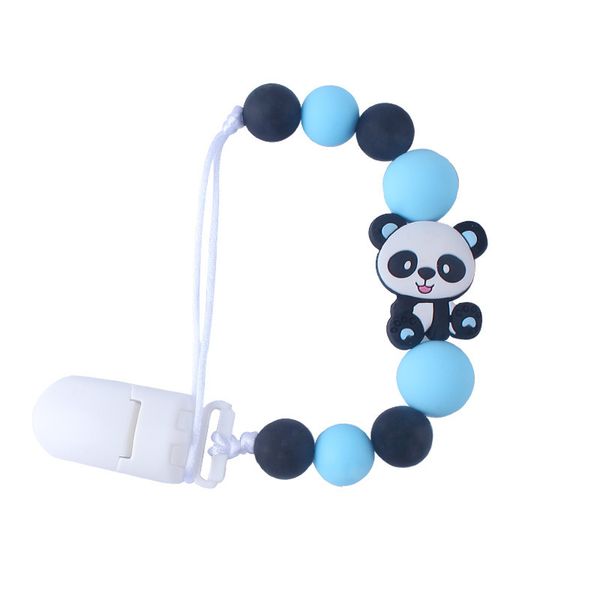 Ciuccio ciuccio in silicone panda fai da te clip per capezzoli prodotti per bambini catena anti caduta