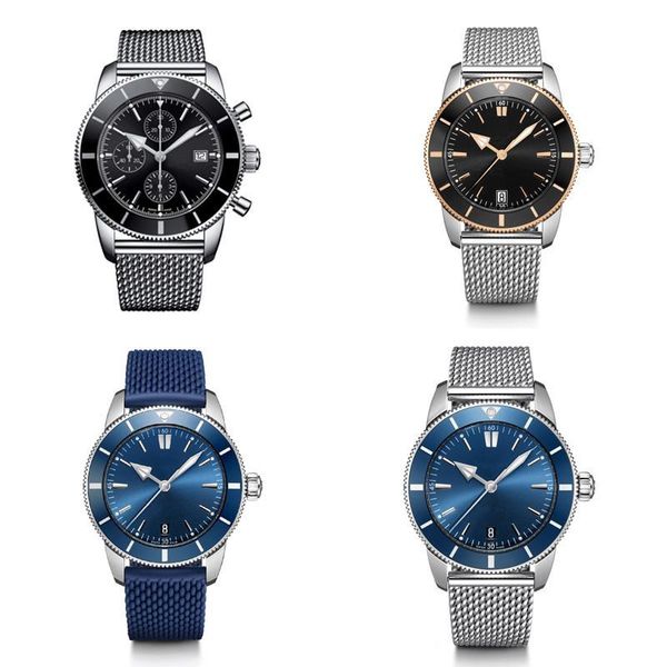 

heritage luxury superocean watch 42 44 46mm b20 steel belt automatic mechanical quartz movement full working men wrist wa xyug#, Slivery;golden