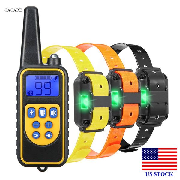 

dog safe shock collar with remote waterproof electric for 880 yard pet dog training obedience h0003 us stock fast shipping
