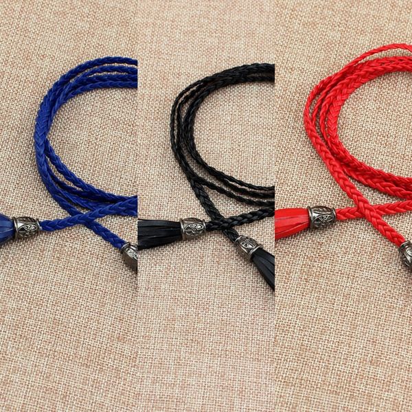 

trrgn women's accessories tassel waist chain women's pu fine available thin belt two styles accessories are y70zm woven, Black;brown