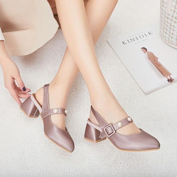 

женская обувь slingback лето сандалии женский flock повседневная обувь toe элегантные остроконечные низкие каблуки венчания партии обуви, Black