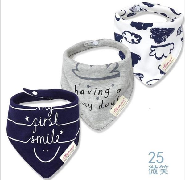 

layer cotton double momcare triangle and scarf children's baby bib 3 pack, Red;brown