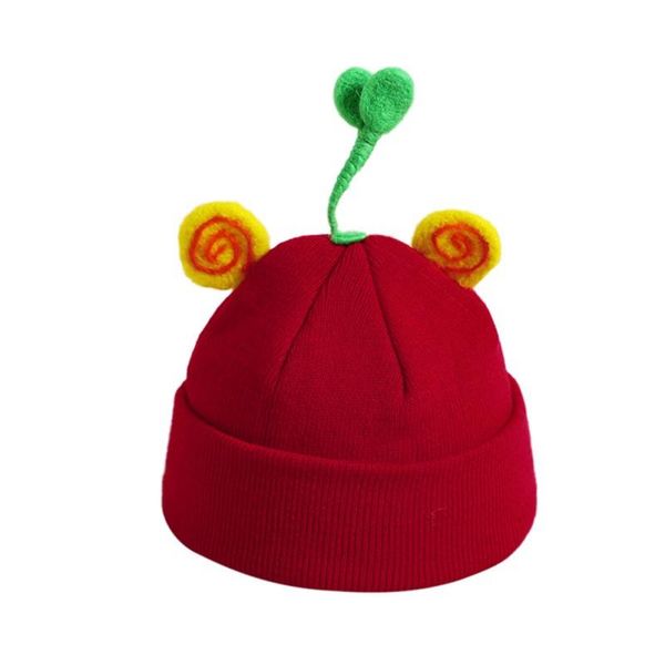 

tlovely kids girls boys hat autumn winter warm kids baby solid print hats wool hemming caps1, Yellow