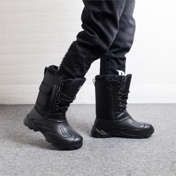 

wenyujh men's winter shoes fashion snow boots shoes plus size winter sneakers ankle men boots black blue footwear