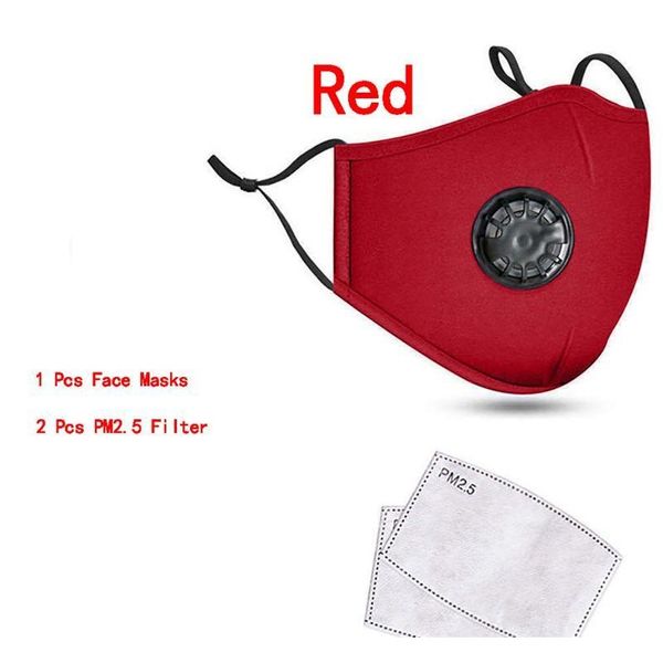 

fashion face masks with breathing valve mask dust haze with 2 pcs pm2.5 filter reusable face mask sqcsnq ppshop01