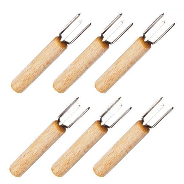 

flatware sets wooden stainless steel forks barbecue sticks for shop picnic home1
