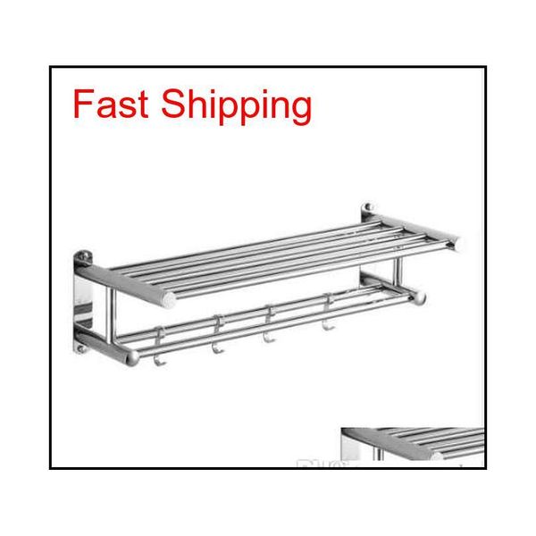 

bathroom towel holder bathroom organizer stainless steel wall-mounted towel rack home l wall shelf ha qyllqb yh_pack