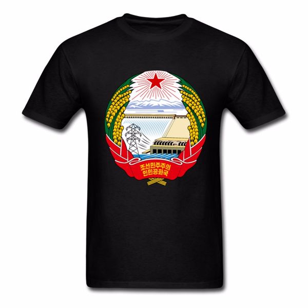 

emblem of north korea cotton custom short sleeve men family with round neck hoodie designers t shirts sweatshirt
