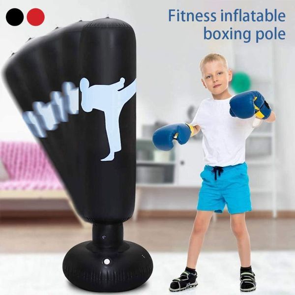 

sand bag 1.6m inflatable boxing training thickening pillar tumbler column punching fitness tool for martial arts