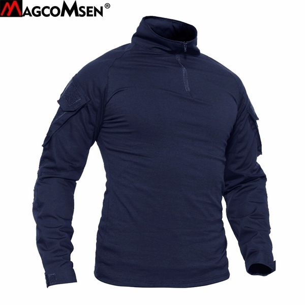 

magcomsen t-shirts men camouflage tactical combat t-shirts long sleeve military army tshirts multicam airsoft paintball tees 201202, White;black