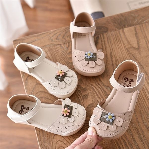 

new brand summer 3d flowers children baby girls princess party children's shoes girl sandals d02282 y201028, Black;red