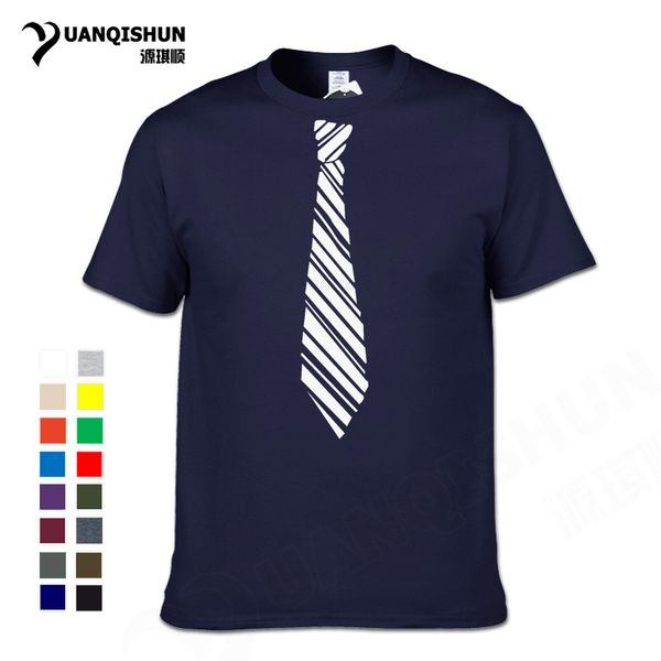 

sport new 2018 summer fashion stripe tie print t-shirt funny casual tie design tshirt hipster men's cotton short-sleeve t shirts