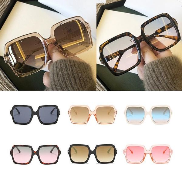 

sunglasses wholesale vintage black gold square for women elegant gradient rivet leopard sun glasses men uv400 eyewear shades, White;black
