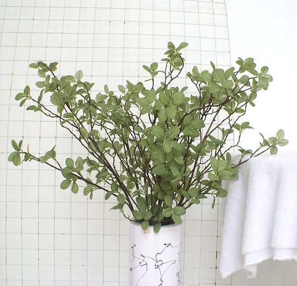 

5 artificial plants simulation eucalyptus green leaf fake plastic plant mosaic room home decoration tropical party1