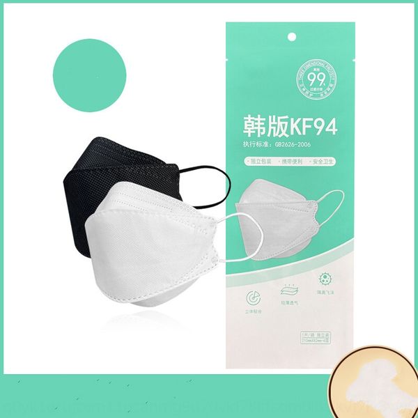 

upwru one time melt blown 3d mask kf94 korean version fish shaped mouth willow leaf typefacial mask folding independent packaging