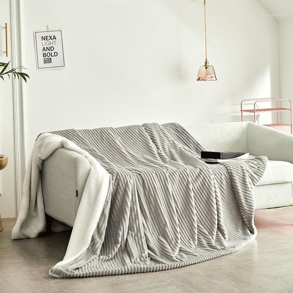 

lamb thicken home blanket bedspread for bedding linen couch recliner artificial wool comforter sofa winter warm sherpa duvet1