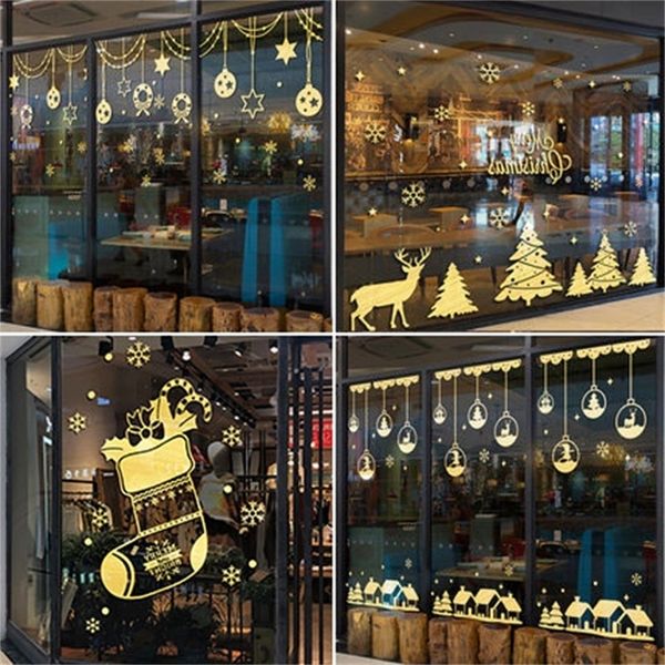 

shop new year's day atmosphere glass 2021 door sticker shopping mall bank l window decoration