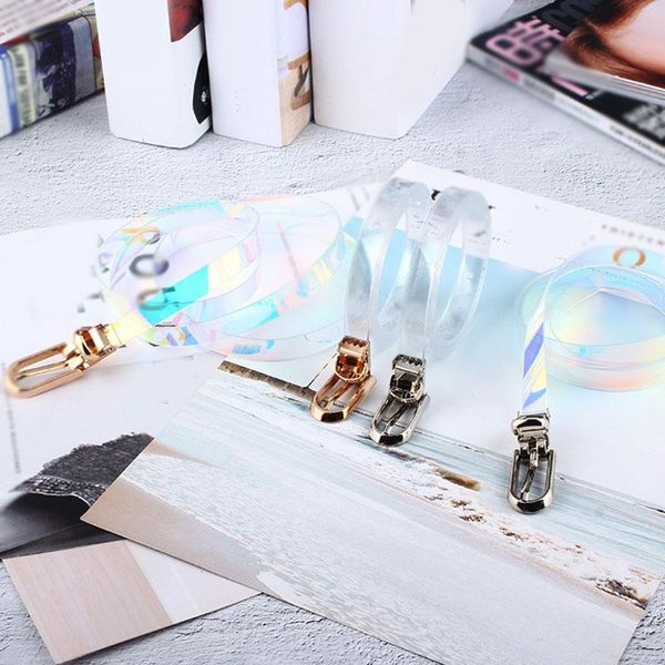 

summer thin belts women transparent laser waist belt colorful cinturon mujer metal buckle pin waistband female jeans decoration bbyaya, Black;brown