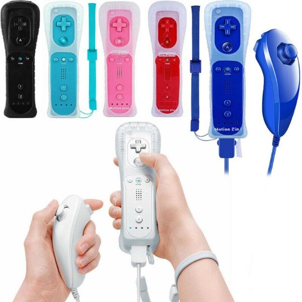 

built in motion plus remote + case for wii & wii u gamepad remote and nunchuck replaceable